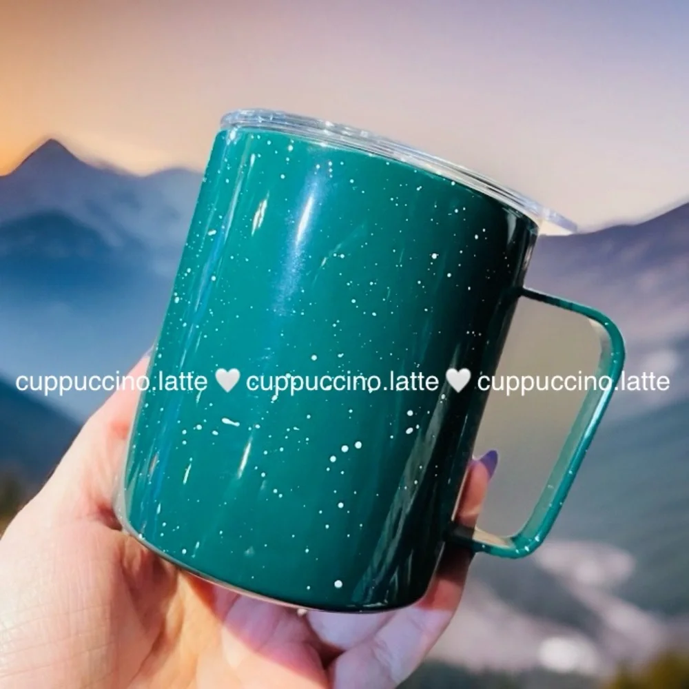 ✨NWT✨2026 Starbucks x MiiR Green Speckled Stainless Steel Travel Mug - Picture 3 of 5